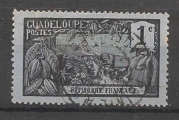 GUADELOUPE - 1905-07 - N°YT. 55 - Mont Houelmont 1c Noir Sur Azuré - Oblitéré / Used - Oblitérés