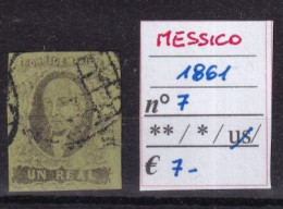 MESSICO 1861 N°7 USED - Mexique