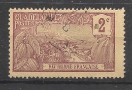 GUADELOUPE - 1905-07 - N°YT. 56 - Mont Houelmont 2c Lilas-brun Sur Paille - Oblitéré / Used - Used Stamps