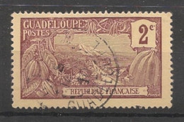 GUADELOUPE - 1905-07 - N°YT. 56 - Mont Houelmont 2c Lilas-brun Sur Paille - Oblitéré / Used - Usati