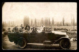 AUTOMOBILES - GAVARNIE LE 9 JUIN 1929 - GARAGE MODERNE M. F...ROUTOU, LOURDES - CARTE PHOTO ORIGINALE - Passenger Cars