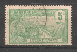 GUADELOUPE - 1905-07 - N°YT. 58 - Mont Houelmont 5c Vert - Oblitéré / Used - Oblitérés