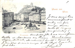 Gruss Aus Graz - Hauptplatz (Würthle & Sohn 1898) - Graz