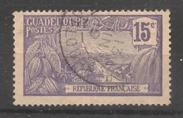 GUADELOUPE - 1905-07 - N°YT. 60 - Mont Houelmont 15c Violet - Oblitéré / Used - Usados