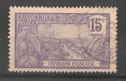 GUADELOUPE - 1905-07 - N°YT. 60 - Mont Houelmont 15c Violet - Oblitéré / Used - Used Stamps