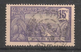 GUADELOUPE - 1905-07 - N°YT. 60 - Mont Houelmont 15c Violet - Oblitéré / Used - Usati