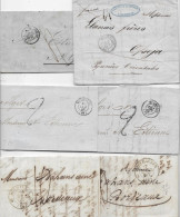 HAUT RHIN Petit Lot De 6 Lettres De MULHOUSE Càd ,taxe , PP Dont 1 Lettre Entête SOIE LAINE COTON - 1801-1848: Precursors XIX