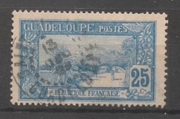 GUADELOUPE - 1905-07 - N°YT. 62 - Grande Soufrière 25c Bleu - Oblitéré / Used - Usati
