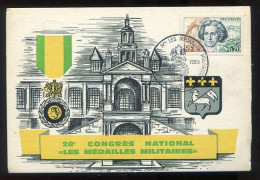 BEETHOVEN  / Carte Illustrée  Obl. .23 MAI 1963 ROUEN  28e CONGRES LES MEDAILLES MILITAIRES - Commemorative Postmarks