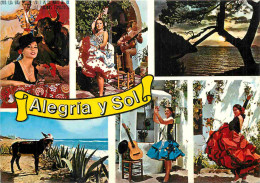 Espagne - Espana - Alegria Y Sol - Multivues - Femme - Danse - Folklore - CPM - Voir Scans Recto-Verso - Autres & Non Classés