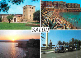 Espagne - Espana - Cataluna - Salou - Multivues - Petit Train Touristique - Immeubles - Architecture - CPM - Voir Scans  - Tarragona
