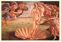 Art - Peinture - Sandro Botticelli - La Naissance De Vénus - Description De L'oeuvre Au Dos - Carte Neuve - CPM - Voir S - Peintures & Tableaux