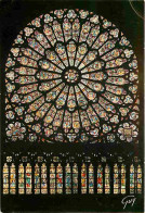 Art - Vitraux Religieux - Paris - Cathédrale Notre Dame - La Rose Nord - CPM - Voir Scans Recto-Verso - Schilderijen, Gebrandschilderd Glas En Beeldjes
