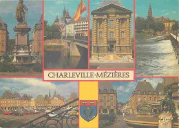 08 - Charleville Mézières - Multivues - Automobiles - Blasons - CPM - Voir Scans Recto-Verso - Charleville