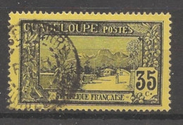 GUADELOUPE - 1905-07 - N°YT. 64 - Grande Soufrière 35c Noir Sur Jaune - Oblitéré / Used - Usados