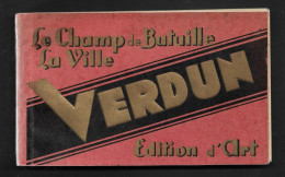 55 - VERDUN - LE CHAMP DE BATAILLE ET LA VILLE - CARNET DE 20 CARTES GLACEES - Verdun