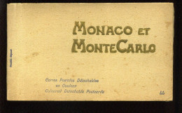 MONACO ET MONTE-CARLO - CARNET DE  20 CARTES COLORISEES ET UNE PAGE PLAN  FORMAT 9X14  - Sonstige & Ohne Zuordnung