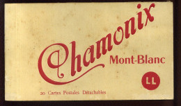 74 - CHAMONIX - MONT-BLANC - CARNET DE 20 CARTES ET UNE PAGE PLAN FORMAT 9X14  - Chamonix-Mont-Blanc