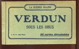 55 - VERDUN - SOUS LES OBUS - GUERRE 14/18 - CARNET DE 20 CARTES  FORMAT 9X14  - Verdun