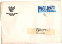 BIG COVER - Embassy Of THE REPUBLIC OF INDONESIA - Belgrade / Yugoslavia,canceled 1989 - Indonesië