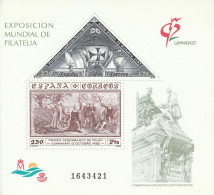 ESPAGNE - BLOC N°50 ** (1992) "Granada'92" - Blocks & Sheetlets & Panes