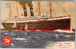 TSS Lapland - 580 Feet Overprinted By 620 Feet,, Red Star Line, From Serie paintings With Red Logo (TSS), By H. Cassiers - Paquebots