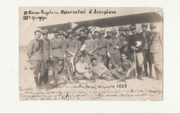 Foto CENTOCELLE CORSO REGOLARE OSSERVATORI AEROPLANO ELENCO ALLIEVI ROMA 1923 - Régiments