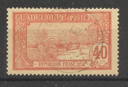 GUADELOUPE - 1905-07 - N°YT. 65 - Grande Soufrière 40c Rouge-orange - Oblitéré / Used - Used Stamps
