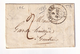 Lettre 1843 Avec Correspondance Libourne Pour Guîtres Gironde - 1801-1848: Voorlopers XIX