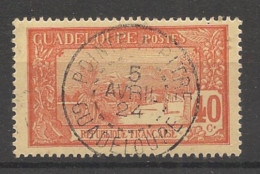 GUADELOUPE - 1905-07 - N°YT. 65 - Grande Soufrière 40c Rouge-orange - Oblitéré / Used - Usados