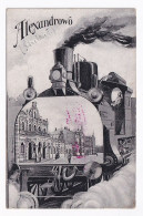 Alexandrowo Collage With Locomotive - Polen