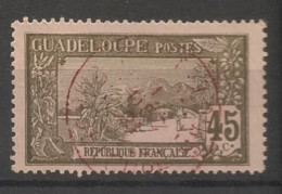 GUADELOUPE - 1905-07 - N°YT. 66 - Grande Soufrière 45c Brun-olive - Oblitéré / Used - Usados
