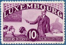 Luxemburg 1935 10 Fr, Professor, Teacher In Class, International Aid Emigrated Scientists 1 Value MNH - Altri & Non Classificati