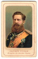 Fotografie / Lithographie, Kronprinz Friedrich Wilhelm III. Von Preussen, Späterer Kaiser In Uniform Mit Orden  - Beroemde Personen