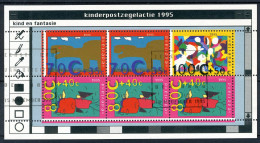 NEDERLAND 1661 Gestempeld Blok 1995 - Kinderzegels - Bloques
