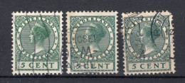 NEDERLAND 149 Gestempeld 1924-1926 - Koningin Wilhelmina (3 Stuks) -1 - Gebraucht