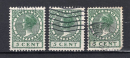 NEDERLAND 149 Gestempeld 1924-1926 - Koningin Wilhelmina (3 Stuks) - Used Stamps