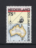 NEDERLAND 1411 MNH 1988 - 200 Jaar Australie - Nuevos