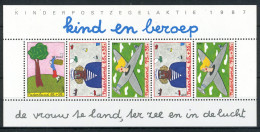 NEDERLAND 1390 MNH Blok 1987 - Kinderzegels, Kind En Beroep - Bloks