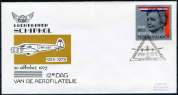 NEDERLAND 12e DAG VAN DE AEROFILATELIE 20/10/1973 -1 - Correo Aéreo