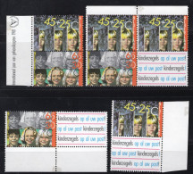 NEDERLAND 1232-1235 MNH 1981 - Combinaties Uit Blok 1236 Kinderzegels - Unused Stamps