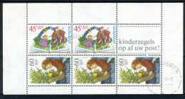 NEDERLAND 1214 Gestempeld Blok 1980 - Kinderzegels, Kinderen En Boeken - Blocks & Sheetlets