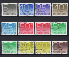 NEDERLAND 1108A/1116A Gestempeld 1976 - Cijferserie Rolzegel - Usados