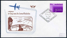 NEDERLAND 10e DAG VAN DE AEROFILATELIE 2/10/1971 -2 - Correo Aéreo
