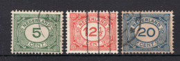 NEDERLAND 107/109 Gestempeld 1921-1922 - Cijfer - Gebruikt
