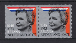NEDERLAND 1036 MNH 1973 - 25 Jarig Regeringsjubileum Juliana (2 Stuks) -2 - Ungebraucht