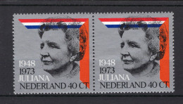 NEDERLAND 1036 MNH 1973 - 25 Jarig Regeringsjubileum Juliana (2 Stuks) - Unused Stamps