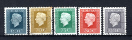 NEDERLAND 947/951 Gestempeld 1971-1976 - Koningin Juliana - Gebraucht