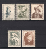 NEDERLAND 671/675 MH 1956 - Zomerzegels (Rembrandt) - Unused Stamps