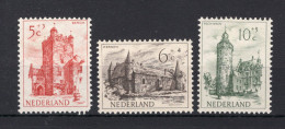 NEDERLAND 569/571 MH 1951 - Zomerzegels, Kastelen - Nuevos